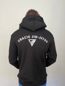 Zero Point Gracie Jiu-Jitsu Embroidered Zip Hoodie – Black